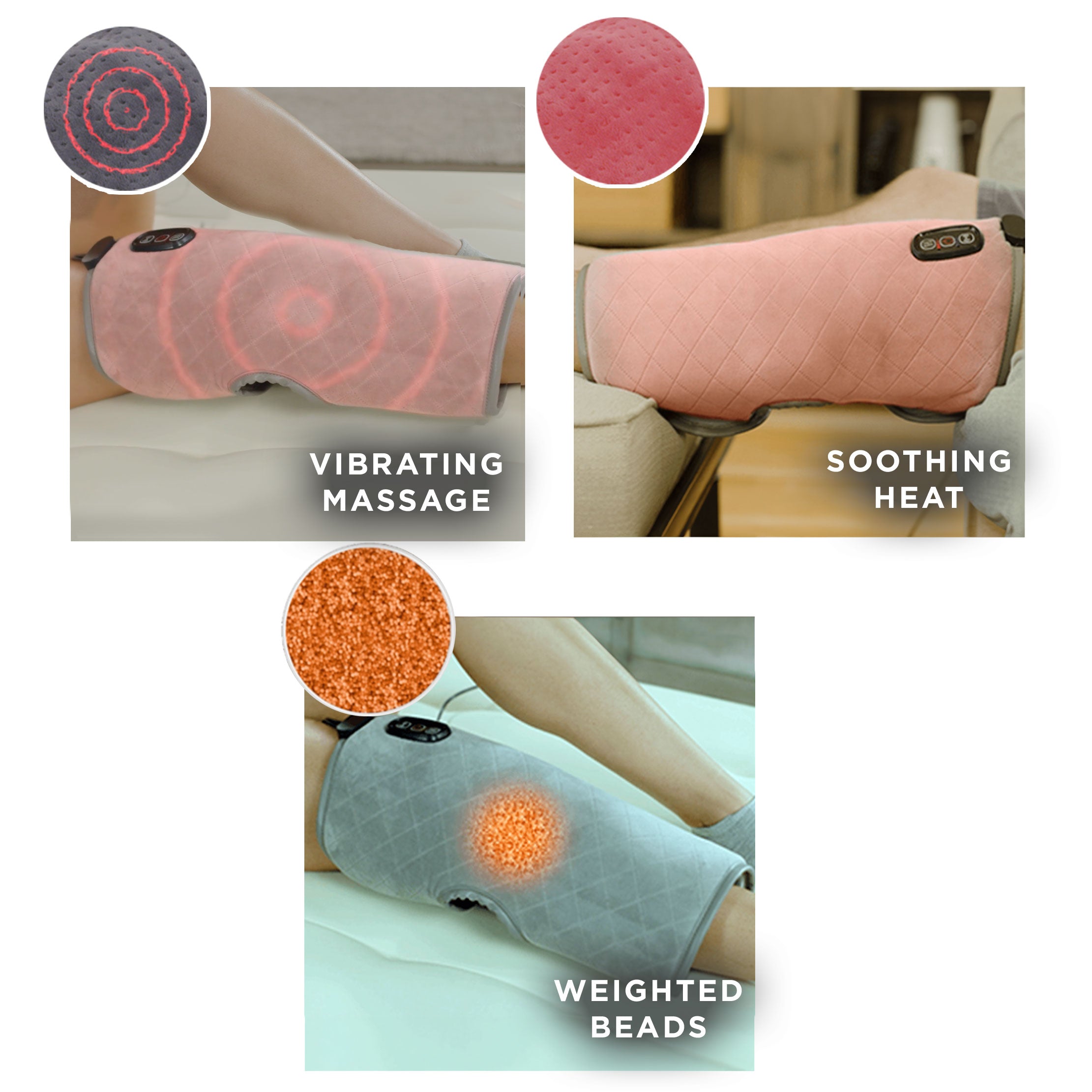Calming Heat Knee Wrap 10 Settings Basple