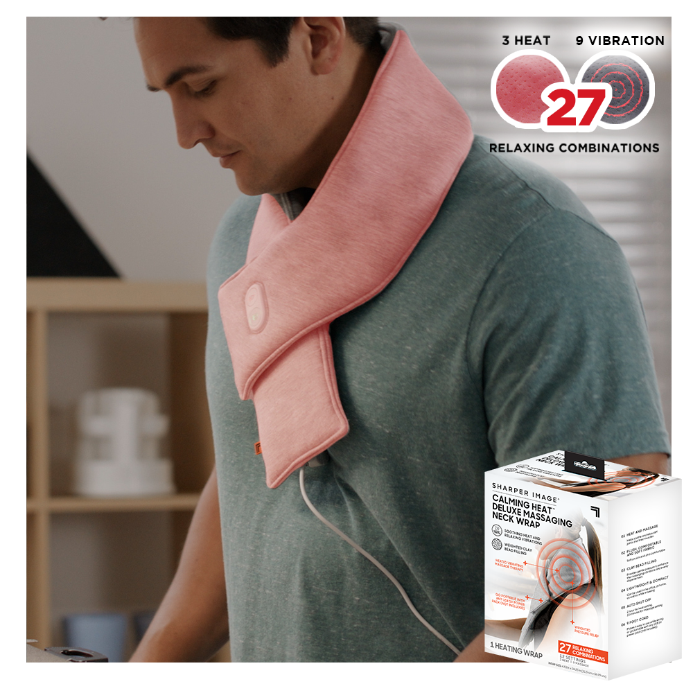 Calming Heat Massaging Neck Wrap, Support Plus